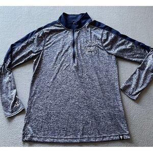 Illinois Fighting Illini Womens Jacket Medium Blue Zip Pockets‎ Holloway